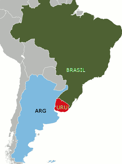 mapa de uruguay